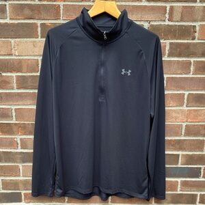UNDER ARMOUR XL BLACK LITE WEIGHT QUATER ZIP POLLOVER